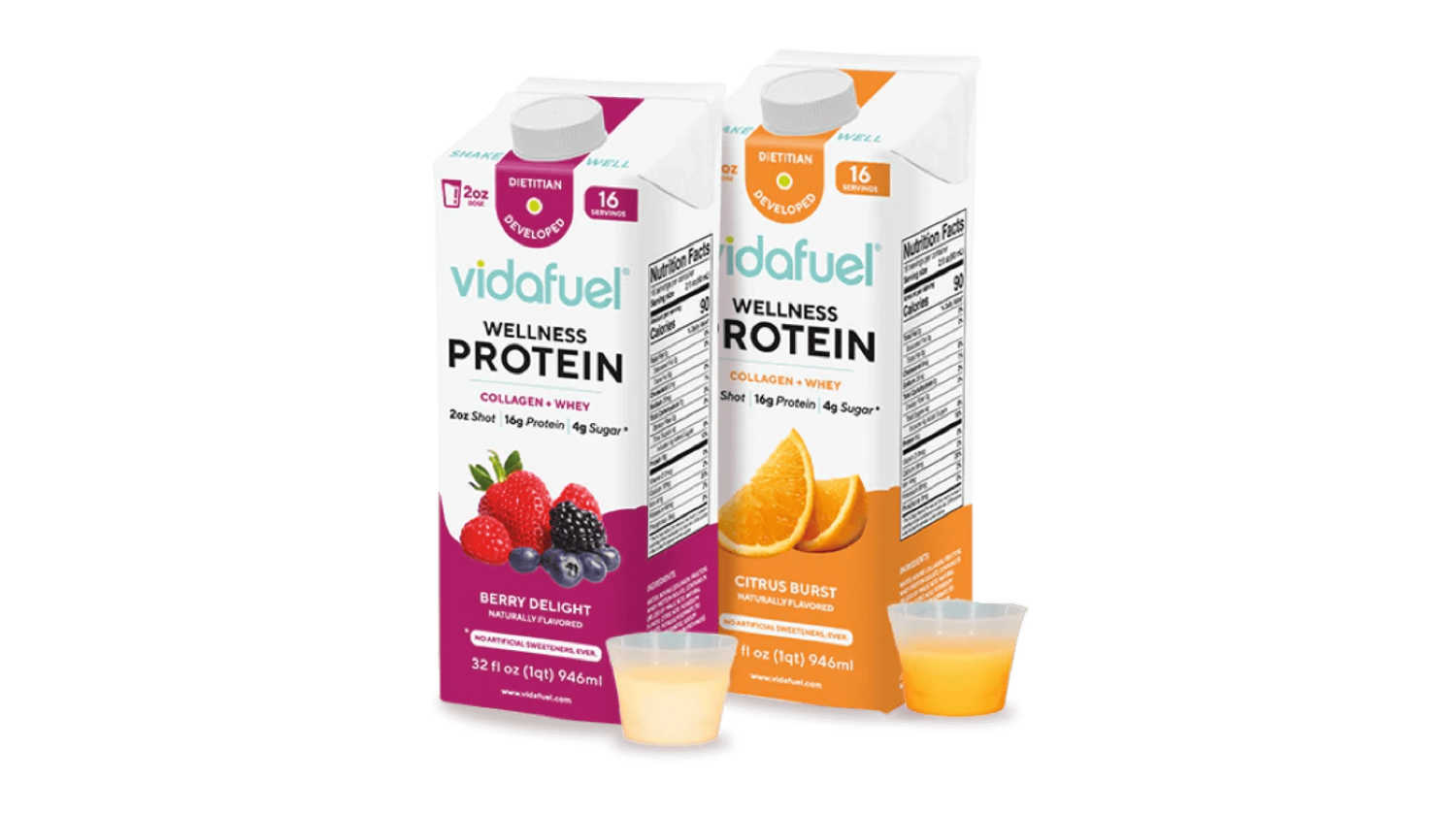 Vidafuel is the first concentrated protein drink that delivers a whopping 17g of high-quality protein in a quick 2oz shot. Developed by dietitians to fit your lifestyle.