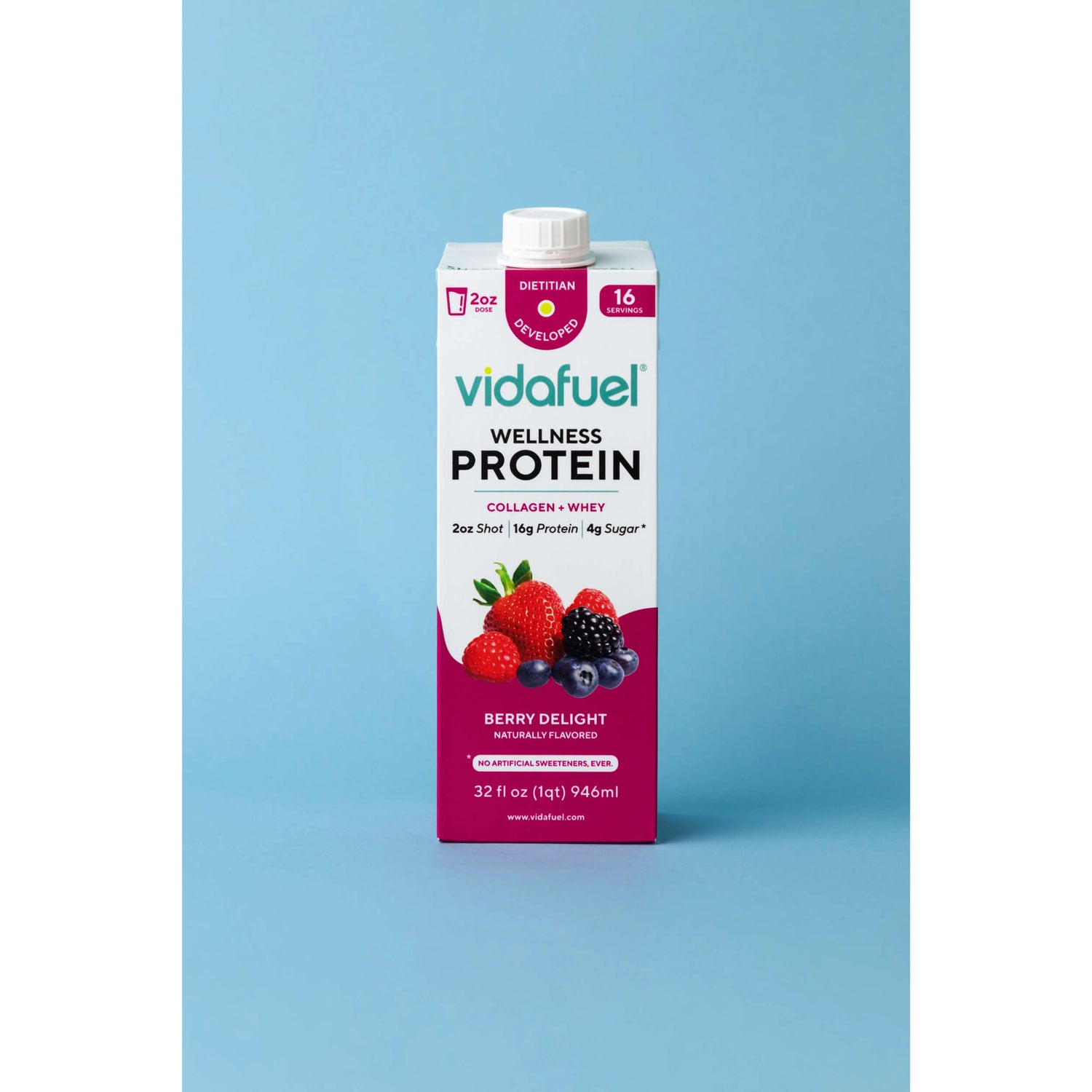 Wellness Protein Drink Berry Delight front